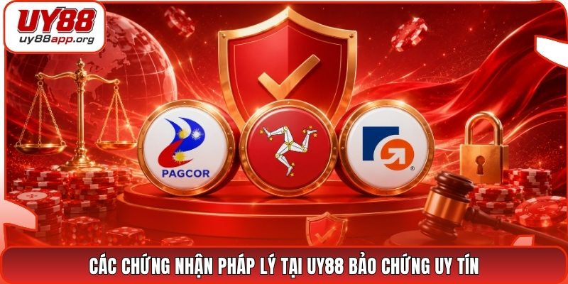 Các chứng nhận pháp lý tại UY88 bảo chứng uy tín