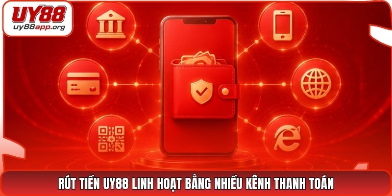 Rút tiền UY88 linh hoạt bằng nhiều kênh thanh toán