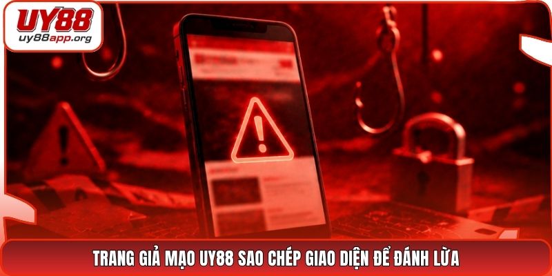 Trang giả mạo UY88 sao chép giao diện để đánh lừa